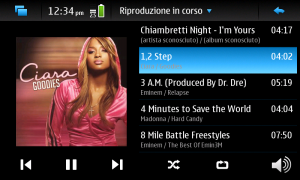 Playlist in esecuzione