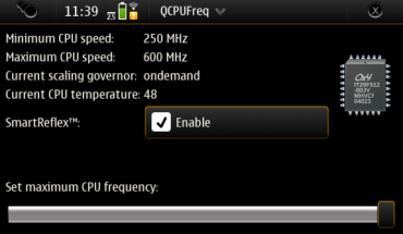 QCPUFreq, cambia la frequenza della CPU su N900