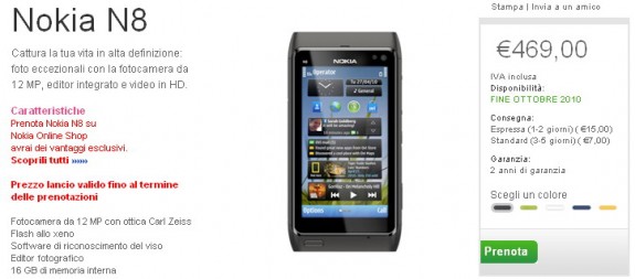 Nokia N8 su Online Shop