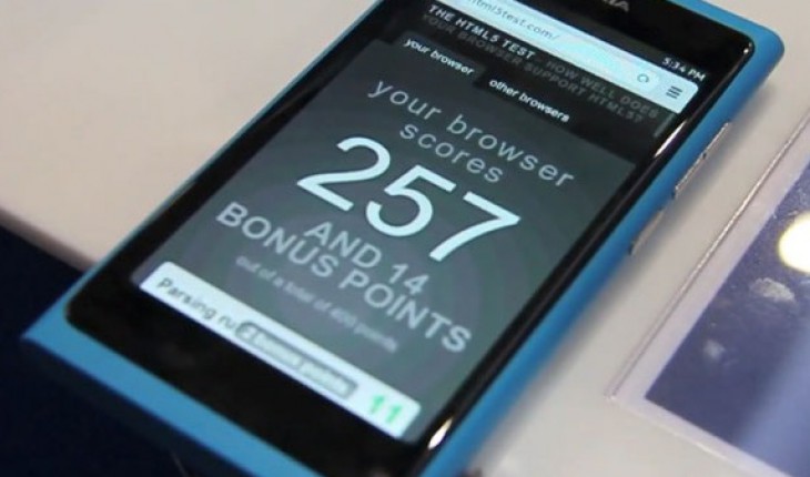 Il Nokia N9 ha il browser web più veloce ed efficiente