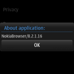 Belle FP1 - Info Nokia Browser 8.2