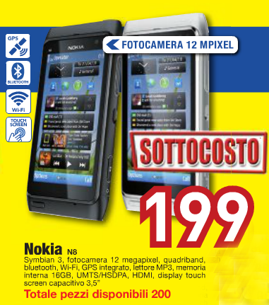 Il Nokia N8 in promozione da Nova Euronics a 199 Euro - Nokioteca ...