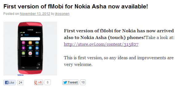 fMobi per Nokia Asha