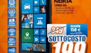 Nokia Lumia 920 a soli 199 Euro presso alcuni negozi Expert dal 29 novembre