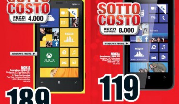 Sottocosto MediaWorld: Nokia Lumia 920 a 189 Euro e Nokia Lumia 620 a 119 Euro dal 14 dicembre