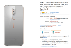 Nokia 7.1 in offerta su Amazon